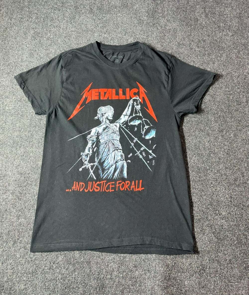Metallica ...And Justice For All Short Sleeve Graphic T-Shirt Black Sz Sm